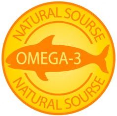 Omega 3 fish icon, sea bass fish